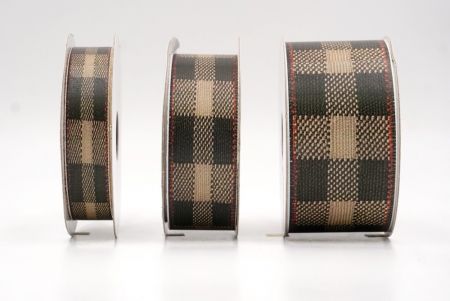 Klassisches Schwarz & Beige Karoband_AI